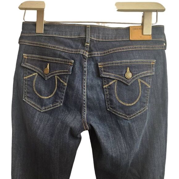 True Religion NWOT Becca Mid Rise Bootcut Flap Pockets Size 29/8 Jeans - Picture 9 of 12